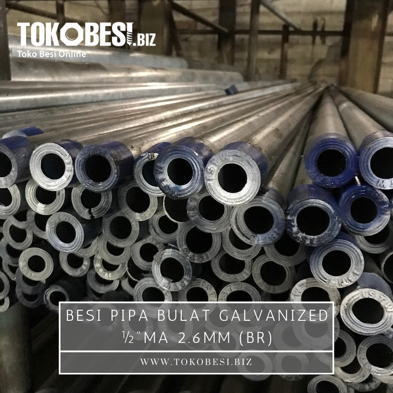 Besi Pipa Bulat  Galvanized  ma 2 6mm br Tokobesi biz