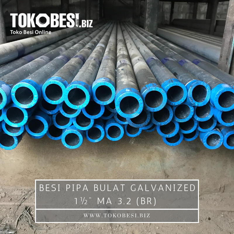  Besi  Pipa Bulat  Galvanized 1  ma 3 2mm br Tokobesi biz